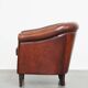 Sheepskin Leather Club Chair with Black Piping