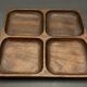 Wooden tray with compartments