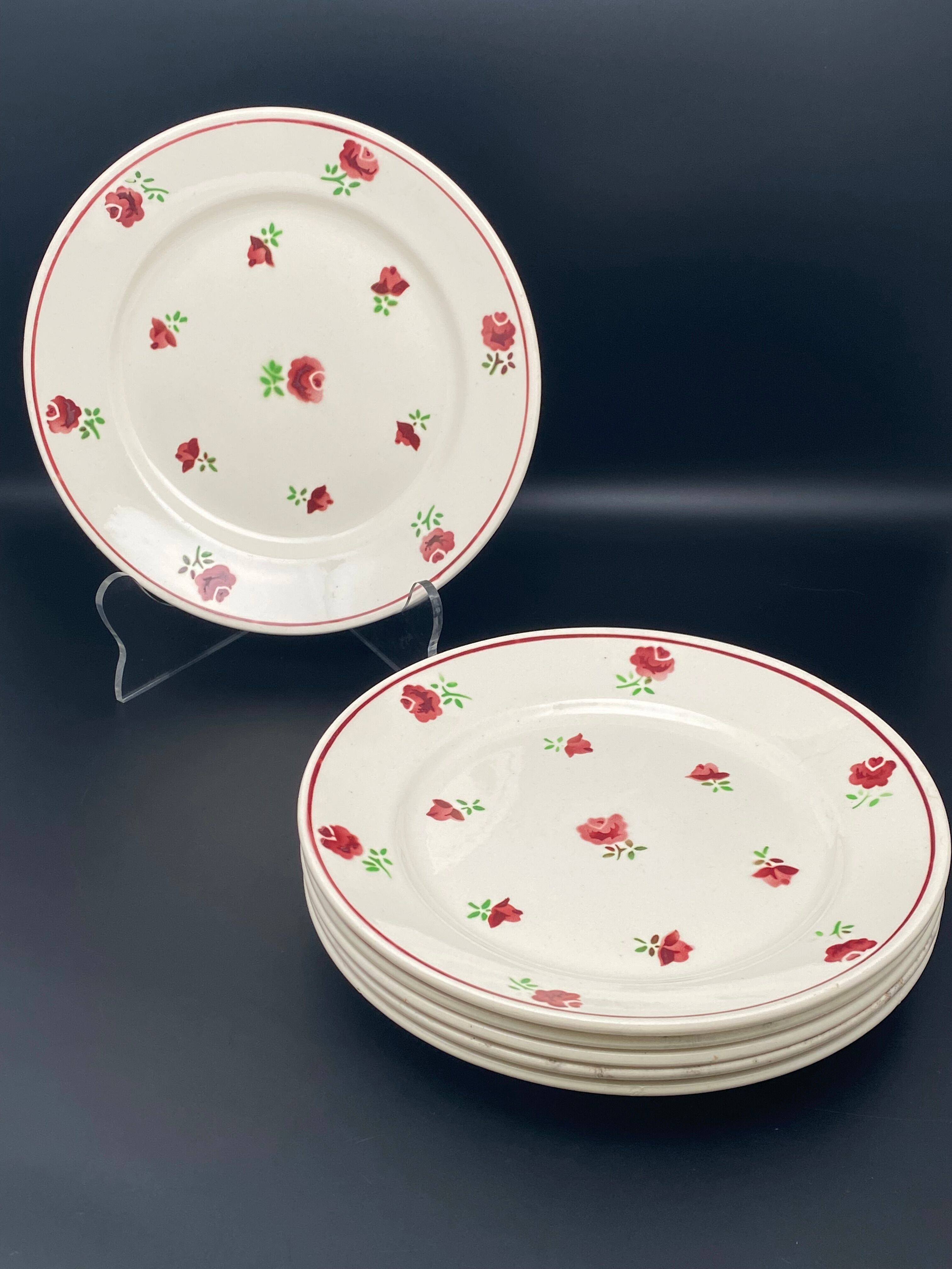 Flat plates with small flowers Luneville - MLRDP6