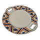 Moulin des Loups openwork dish, "Canada" model – blue and orange Imari decoration
