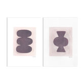 Duo de peintures sur papier • C612 et M613 • signé Eawy