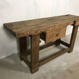 Old workbench in raw solid oak 1920