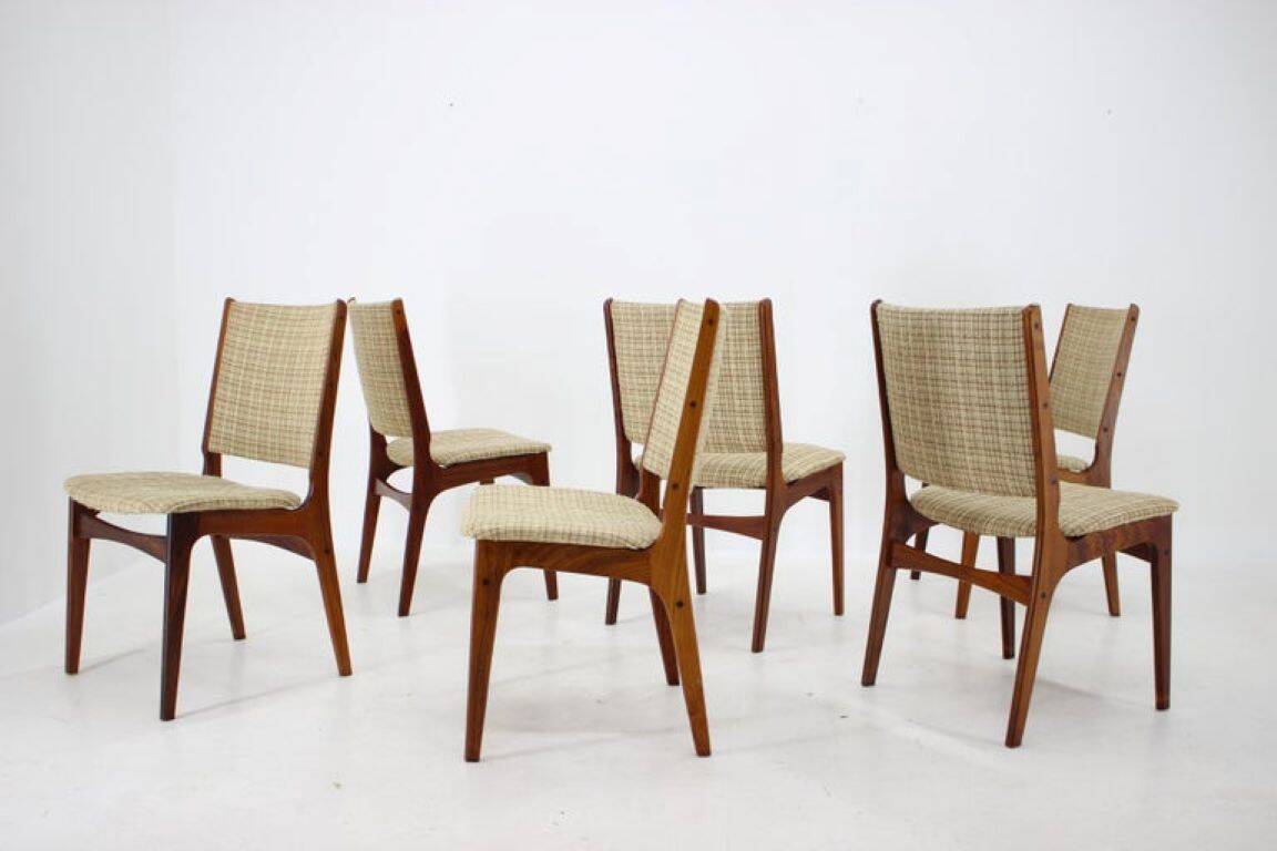 1960s Johannes Andersen Dining Chairs, set of 6, Denmark