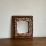 Mirror in incised ceramic resin 1970
