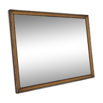 Antique mirror with wood frame