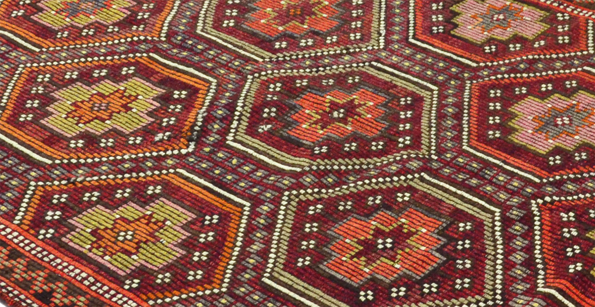 Anatolian handmade kilim rug 295 cm x 180 cm