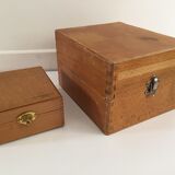 Lot of 4 vintage wood boxes