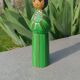 Decorative doll made of turned wood and hand-painted, made in 1987.