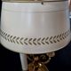 Exceptional empire style boiler lamp, swan, lucien gau - in excellent condition