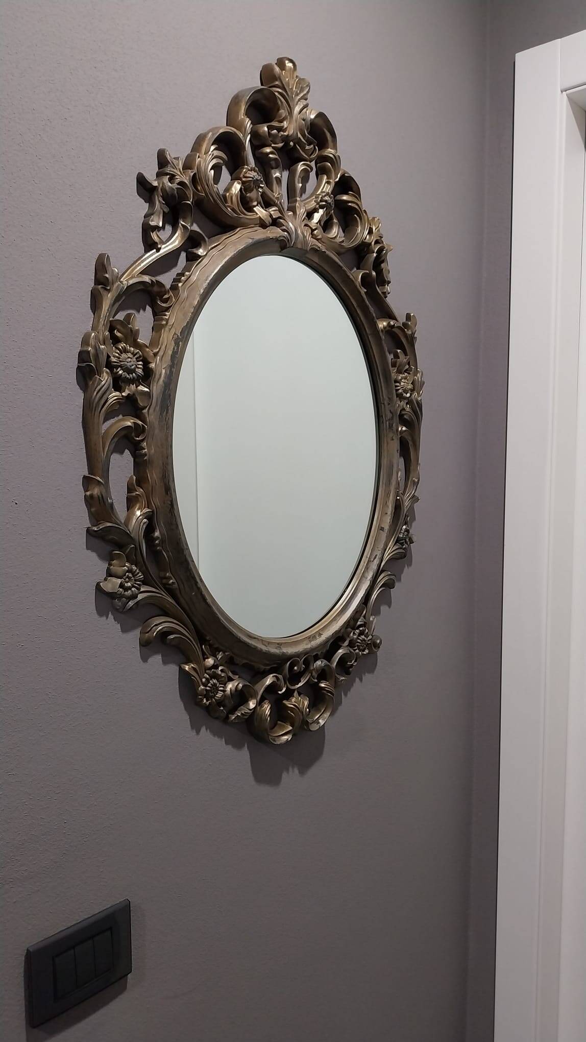 Oval Baroque Antique Gold Mirror 58x84 cm Ornate Frame