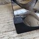 Table basse socle moulé et chrome, années 70