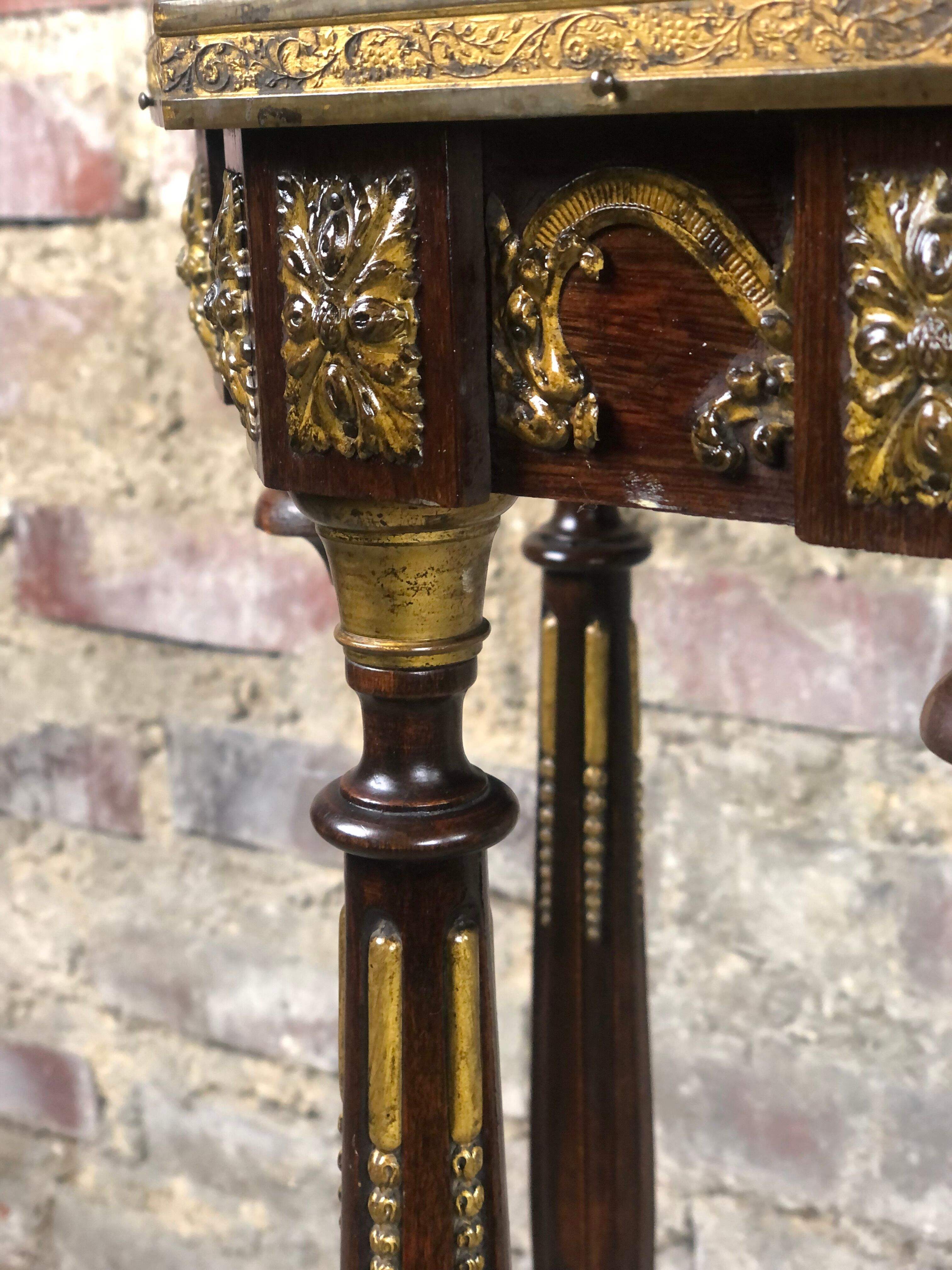 Pedestal table / harness Napoleon III era marble top