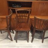 Suite of 3 Baumann chairs stamped model