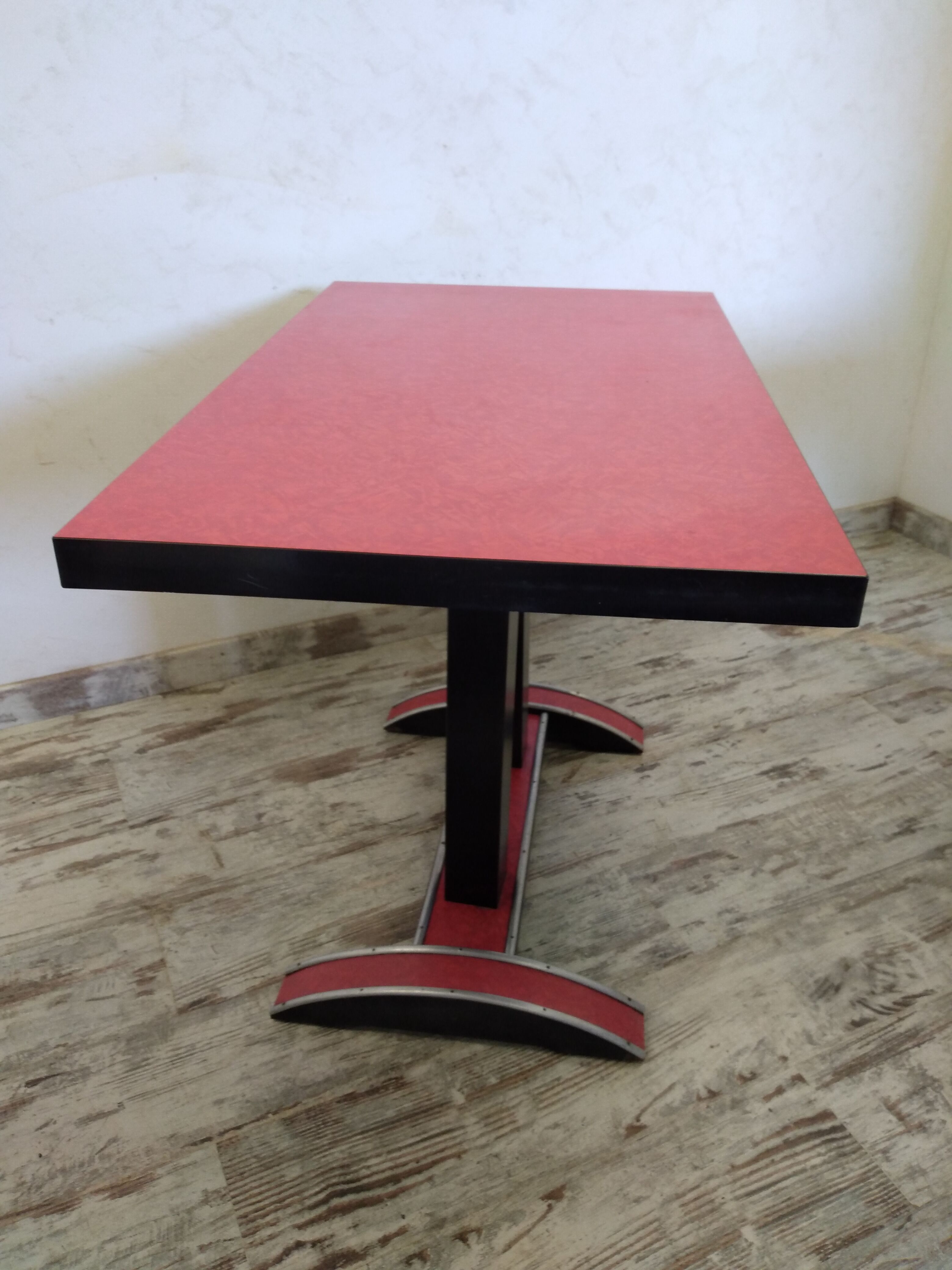 Red bistro table 50s