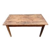 Ancienne table de ferme en pin, début XXème s