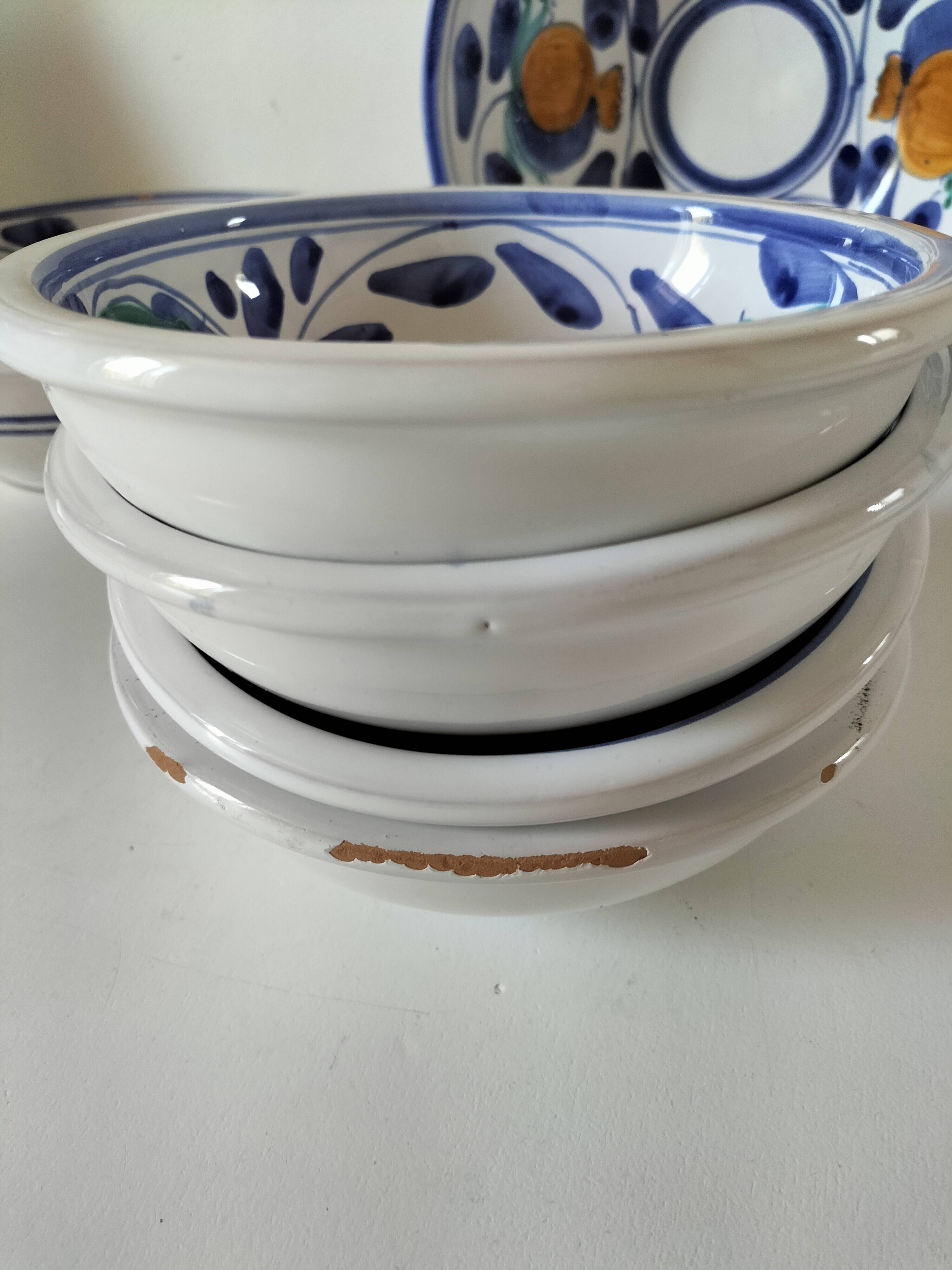 6 hand-painted ceramics – Desuir - Sicily