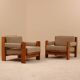 Fauteuils en orme, 1980’s