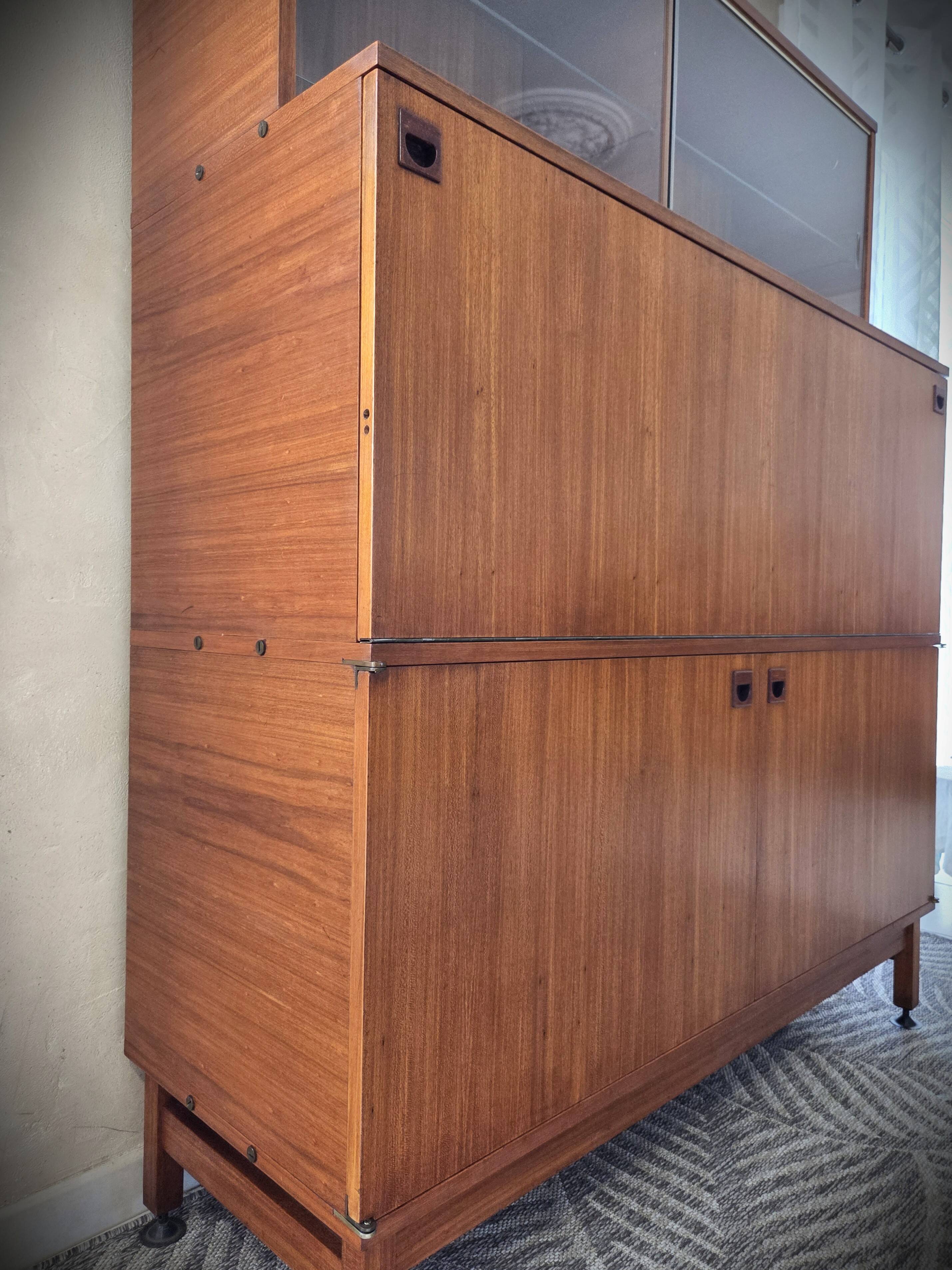 Buffet secrétaire en teck scandinave André Monpoix