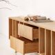 Vinyl Record Storage Cabinet Oak "Nolana"