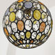 Colourful glass pendant lamp by Glashütte Limburg