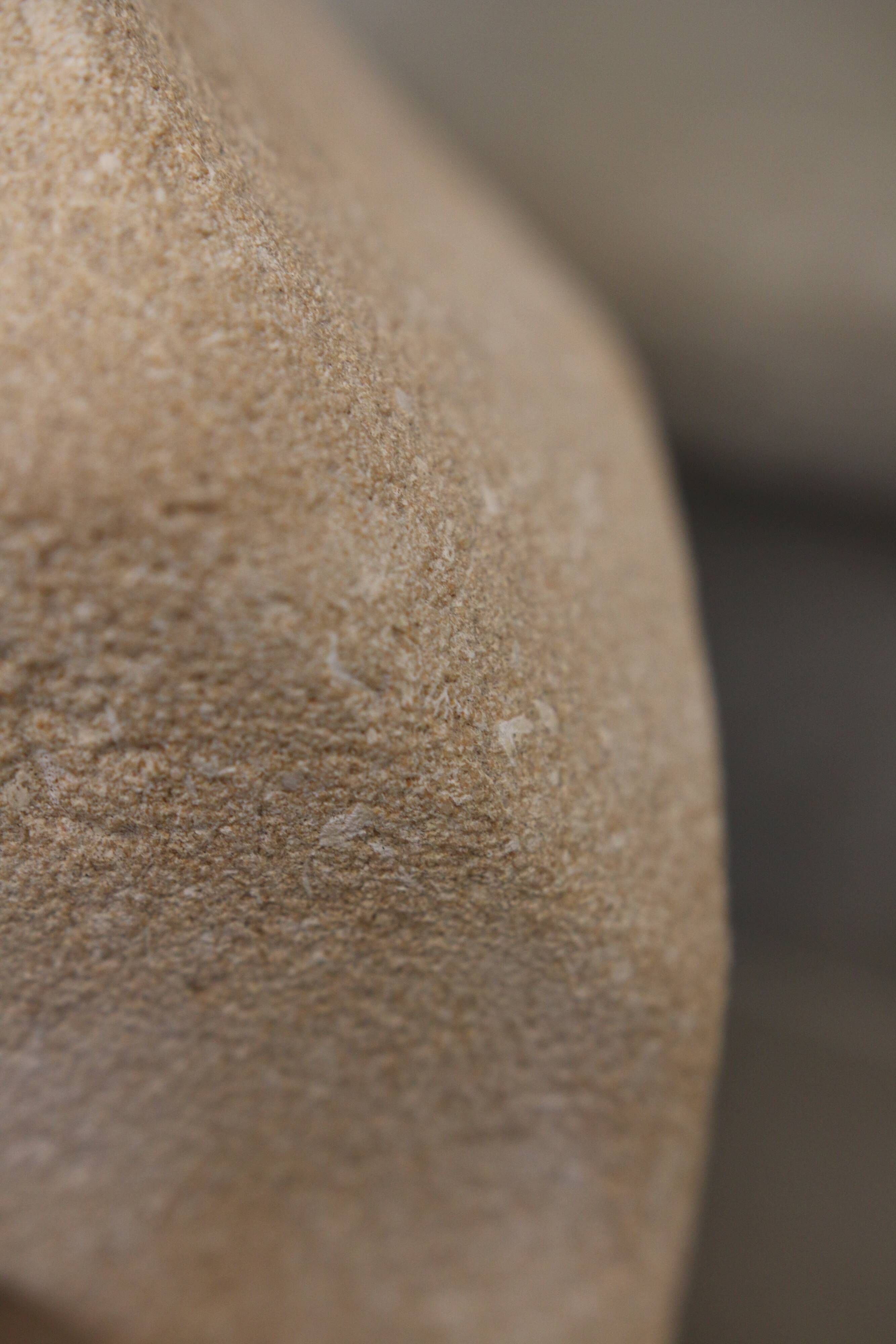 Large sculpted stone lamp, in the style of Albert Tormos, 1970s.