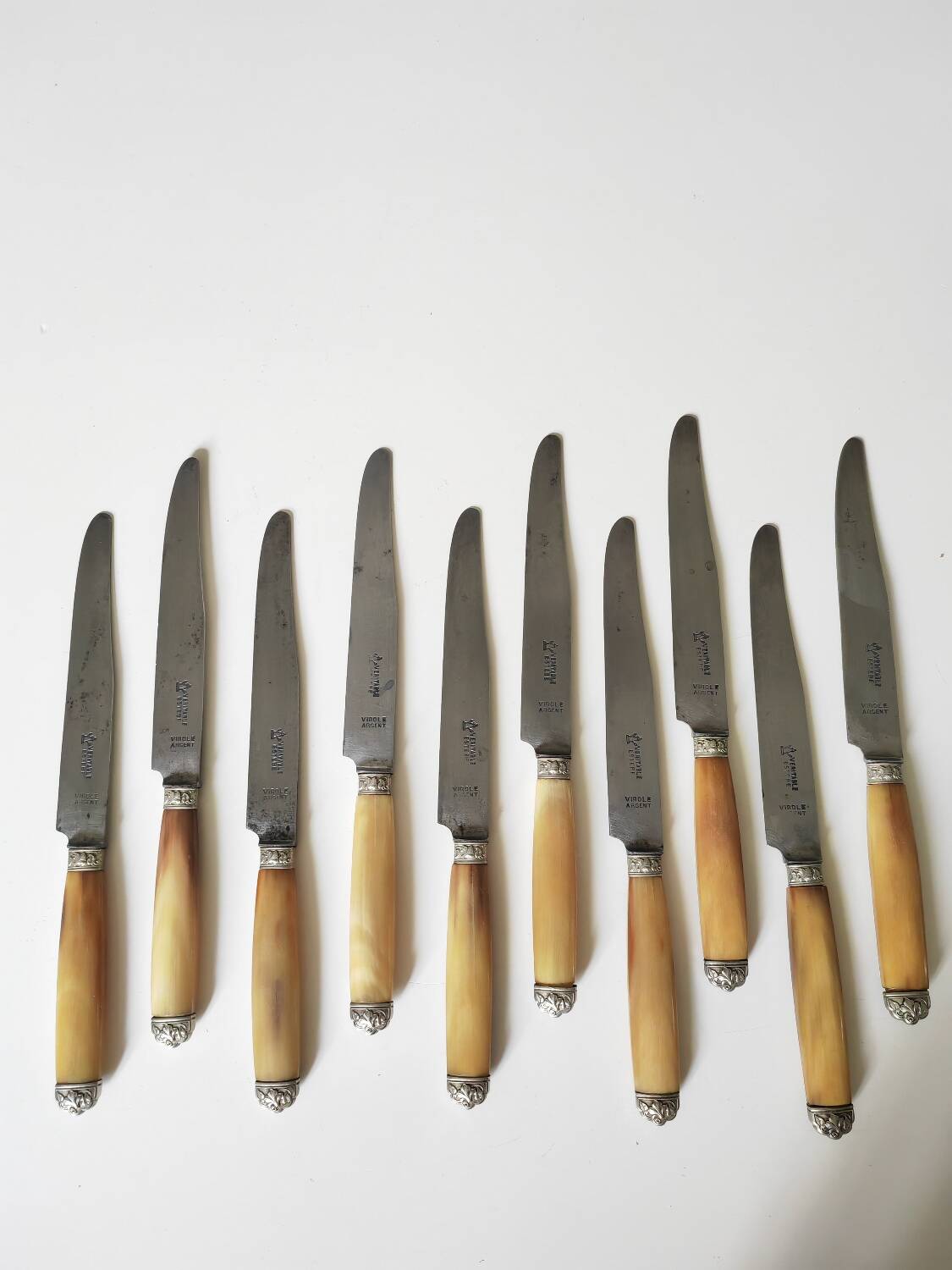 Couteaux Estebe, virole argent