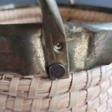Copper and brass rattan basket