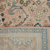 Handmade oriental unique 1980s 291 cm x 384 cm beige wool carpet