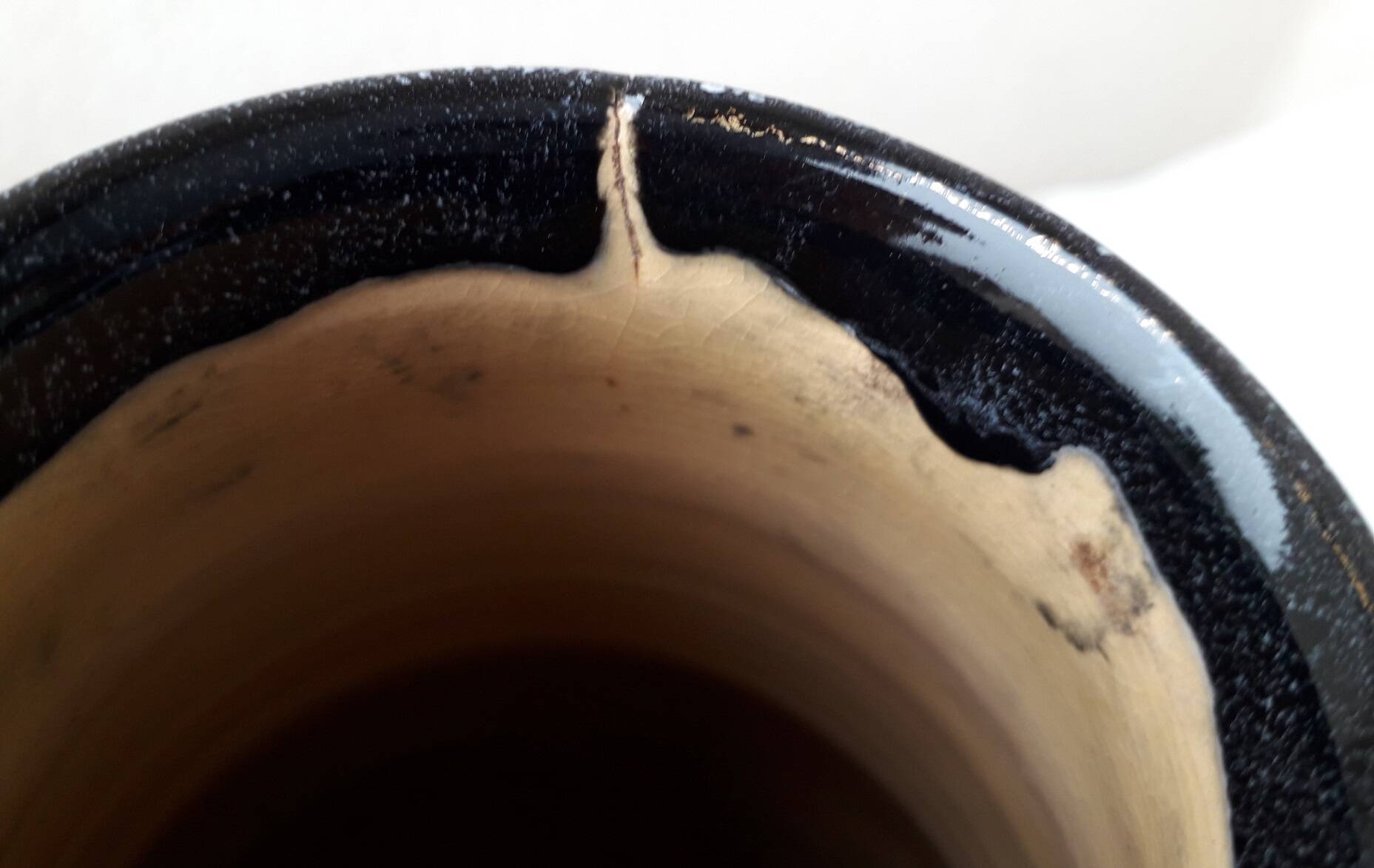 Black ceramic vase Forah