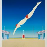 Original poster Deauville - Razzia - Signed by the artist - coated on fabric