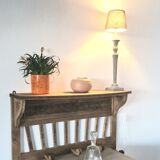 Old carved wood wall shelf