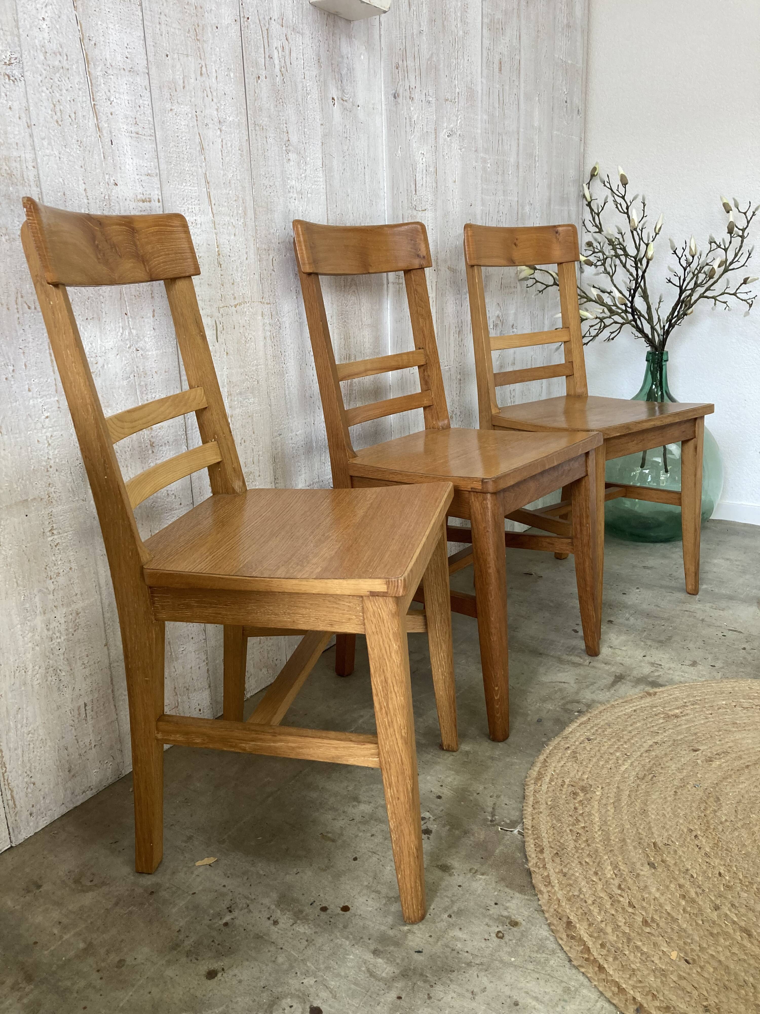 Set of three bistro chairs