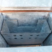 Furnished cooler of profession trade brewery in late XIX century oak bar
