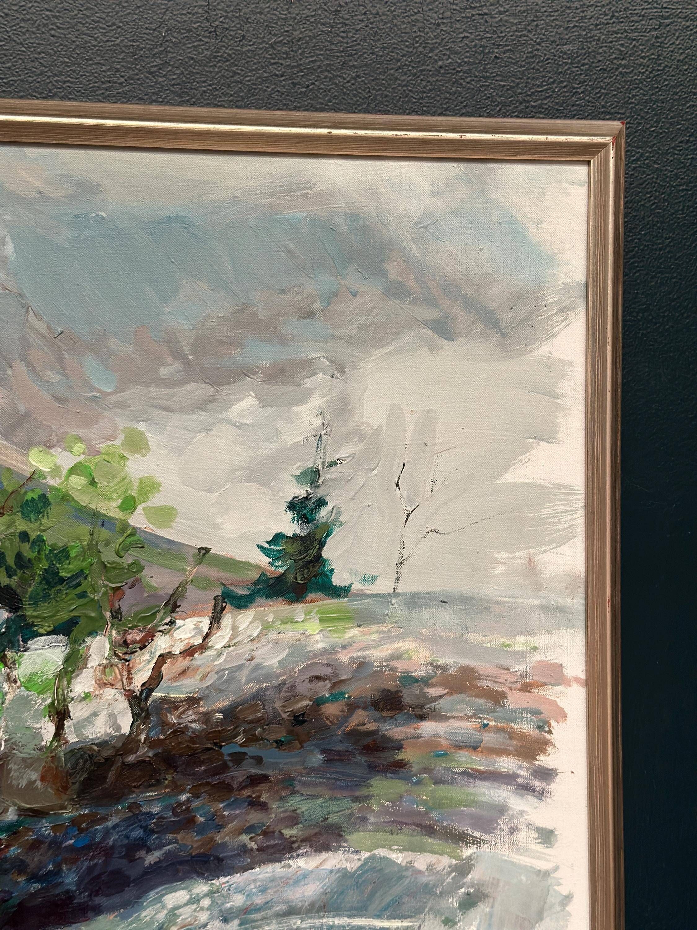 Large Swedish oil on canvas "Telemarken, Gausta" by Bengt Andersson Råssbyn