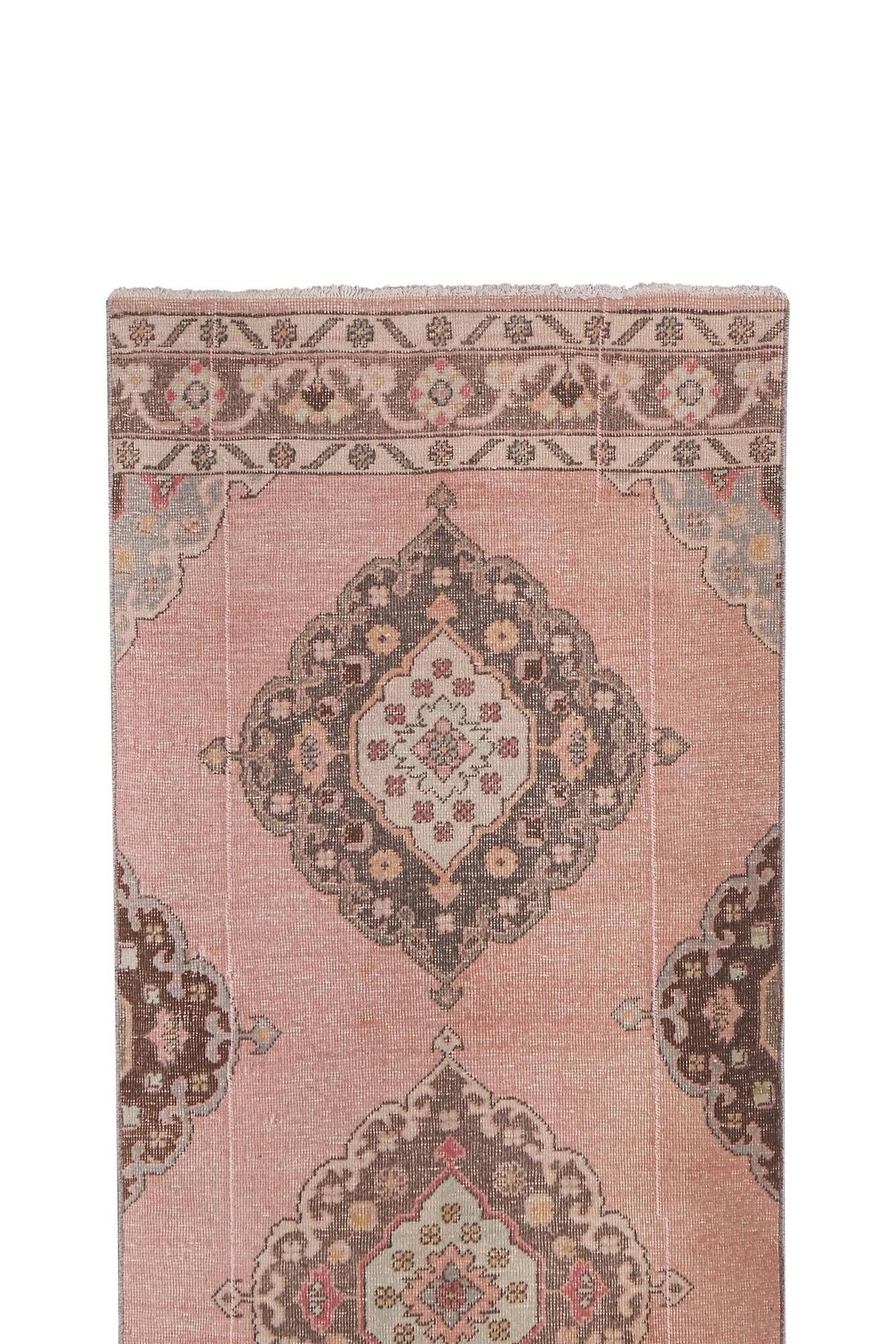 Vintage Turkish hallway rug 86x760 cm