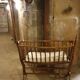 Turned wooden cradle half 20th century
