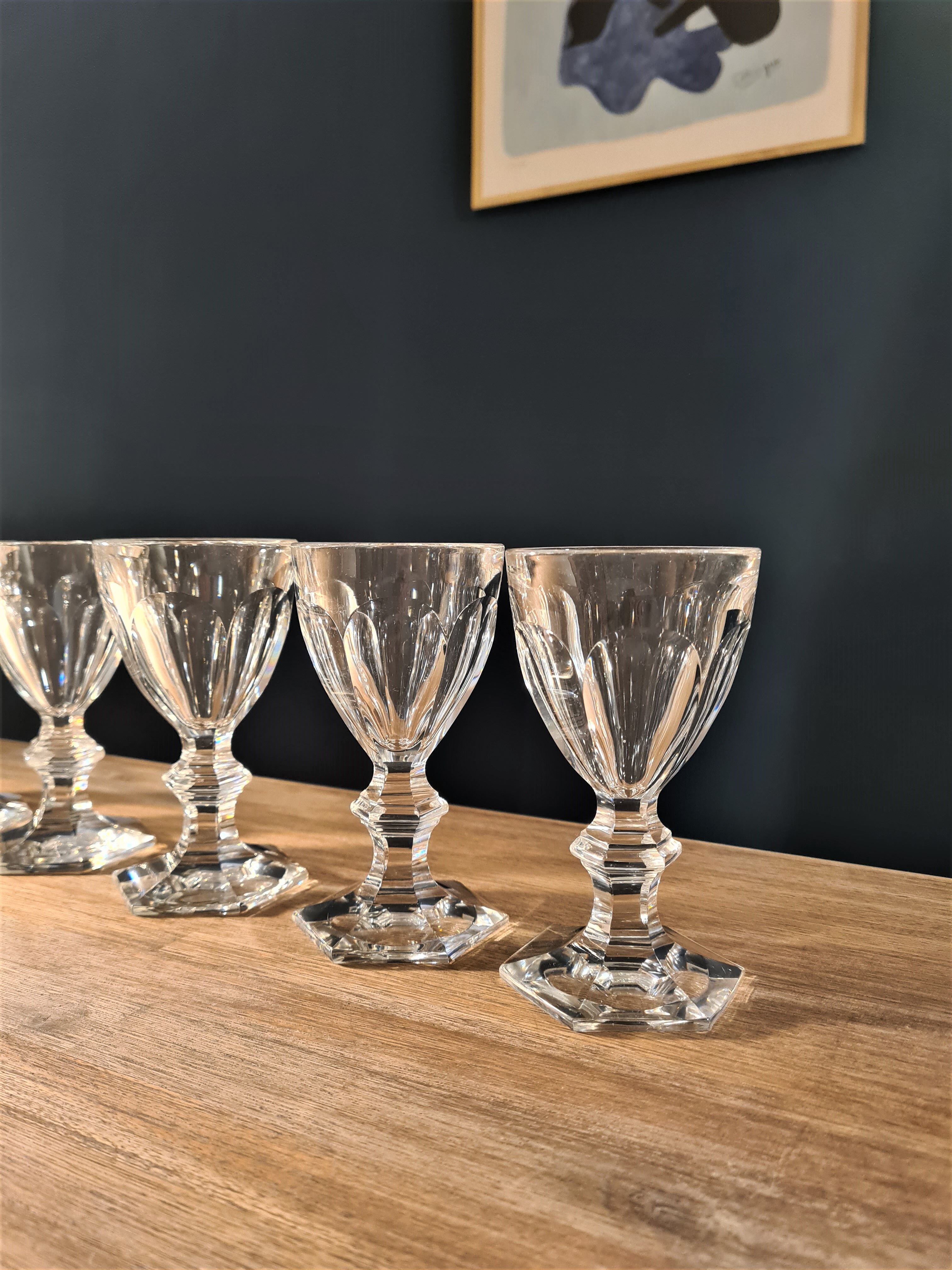 Harcourt service white wine glasses Baccarat