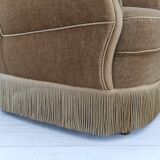 1970s, Danish design, velour chair, original condition, beech wood