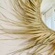 Round straw mirror with fringe, 80cm