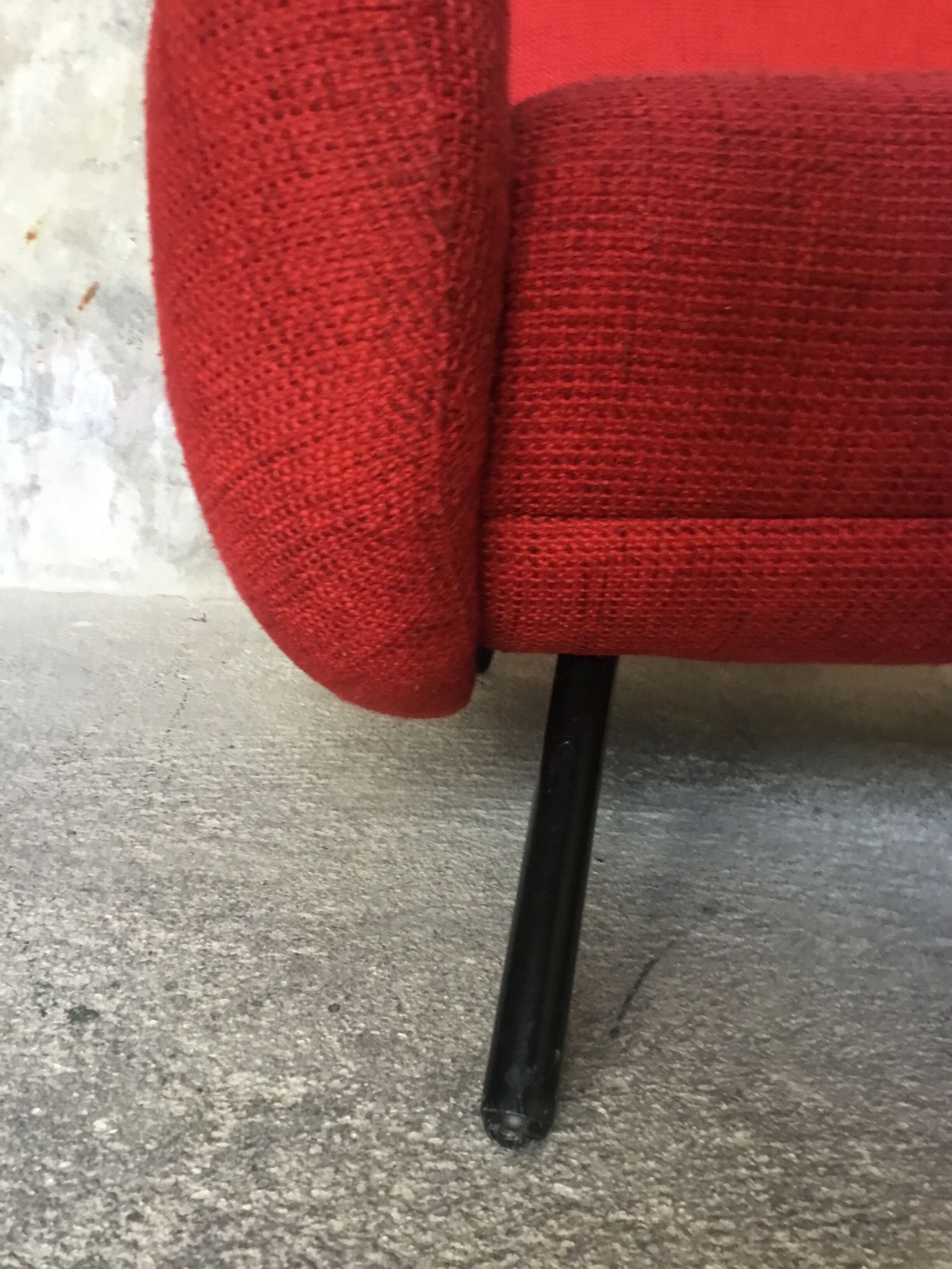 Vintage armchair red fabric - the Redoubt XXI century