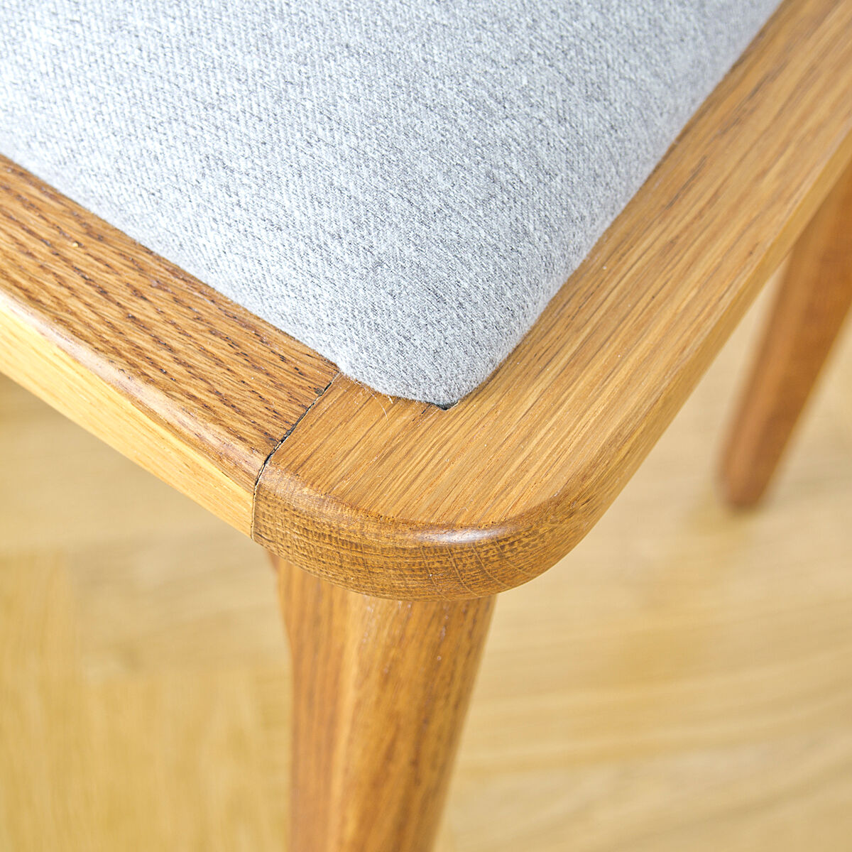 Set of oak dining chairs, France, in the 1950s