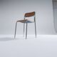 Tubular steel and cognac leatherette chair, 1980s