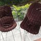 Set of four chrome metal wired chairs by Gastone Rinaldi / vintage 70s