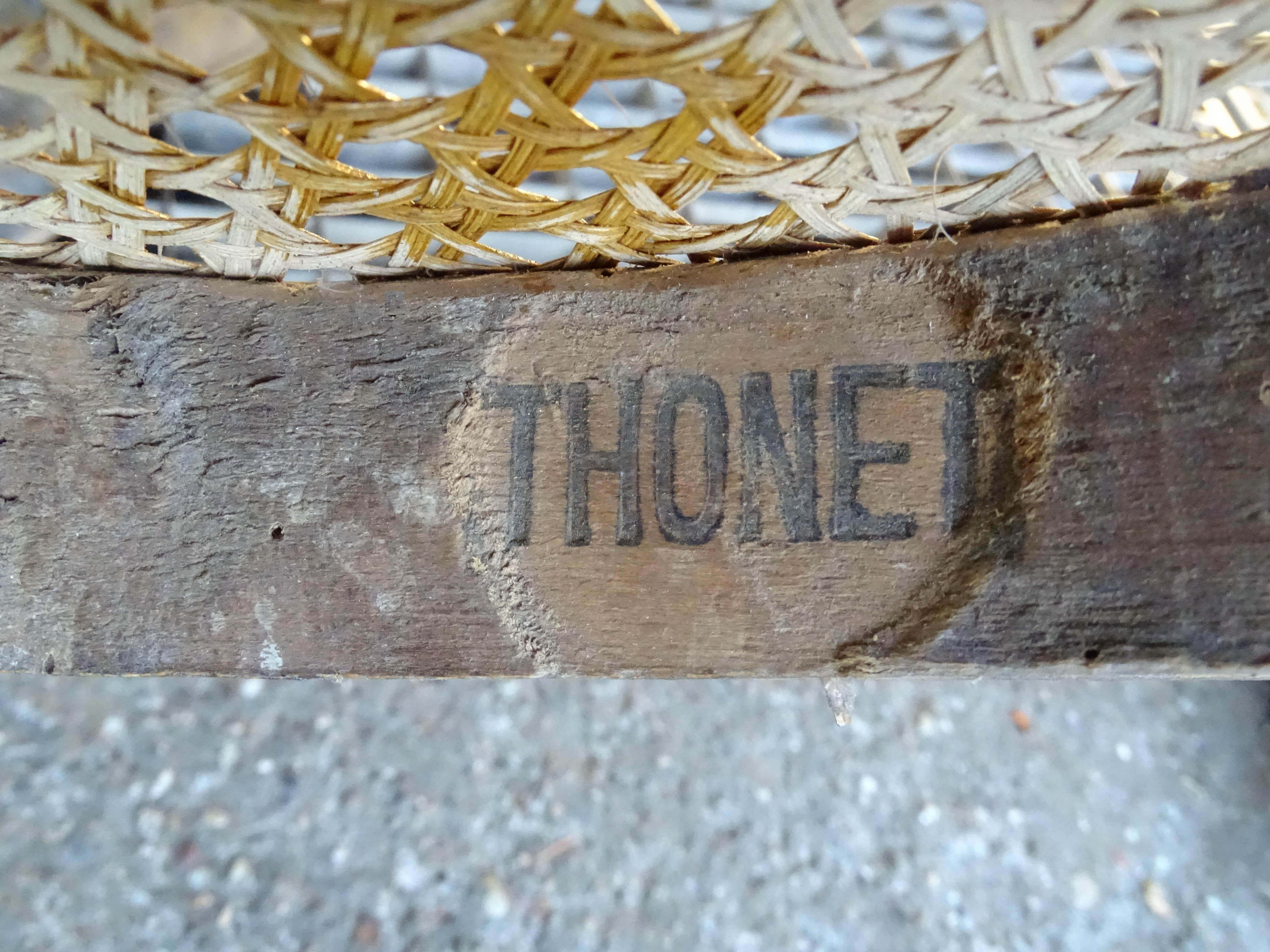 High baby chair, Thonet 1890, bistro, canned