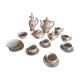 Coffee set 19 pieces in porcelain