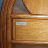 Paire de table rotin Maugrion pour Roche Bobois, table de chevet rotin