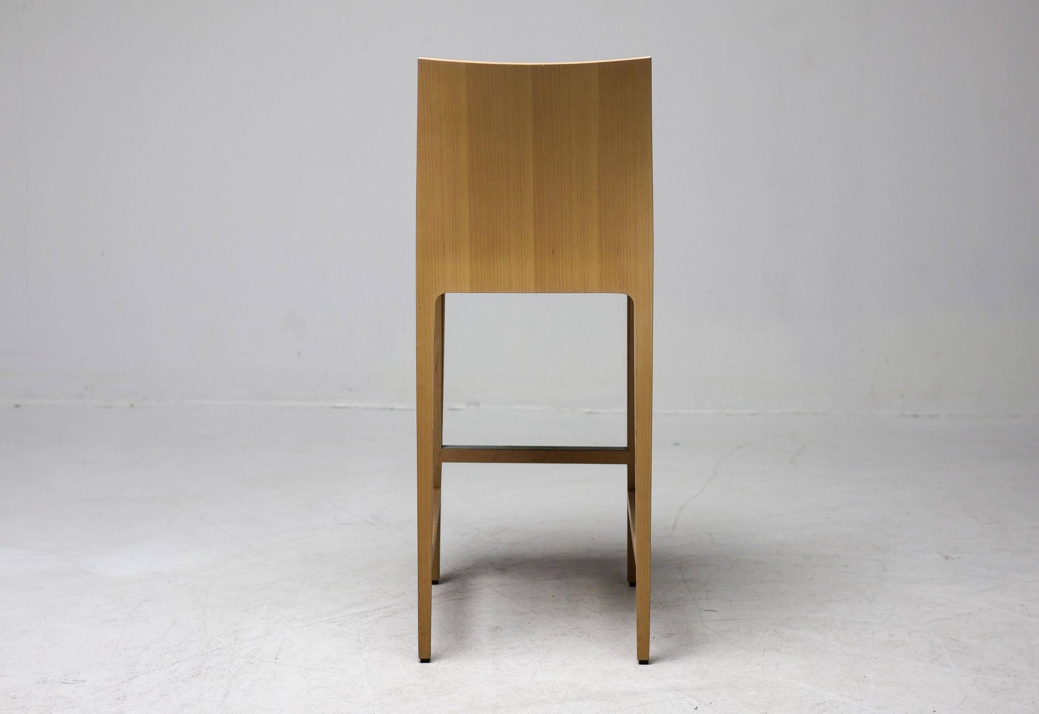 Set of six beech bar stools "Anna" by Crassevig, Italy, 1990s.