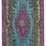 Hand-Knotted Antique Turkish 1980s 164 cm x 275 cm Purple Carpet