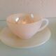 Pair of polychrome opaline cups by Arcopal / vintage 60s-70s