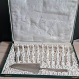 Cutlery set of 12 forks and silver-plated cake server